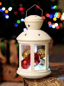 Фонарь новогод. 3D ULD-L1220-010/DTB/RGB 10LED 11x22см, RGB мигающ., пластик, 3xАА н/к, белый Uniel