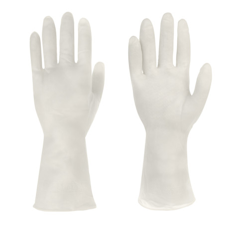Перчатки хозяйственные ультра-прочные, тм VETTA, ПВХ, 60 гр, размер L, цвет белый, поливинилхлорид