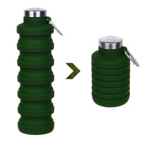 РУССО ТУРИСТО Бутылка туристическая, складная, 7,5х25/13см, 700мл, силикон