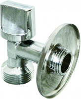 AQUALINK Кран шар. угловой 1/2&quot;х3/4&quot; с отражателем, для сантехнич. приборов, (нар-нар, ш/ш) хром, 13