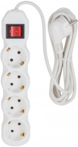 СТАРТ Сетевой фильтр (удл.) ПВС 3x0,75 ZV 4роз. 3м. 10А земля, кноп.вык, негорюч, белый