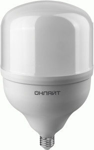 ОНЛАЙТ высокомощн. E27 T160 90W (6750lm) 6500K 6K 160x254 OLL-T160-90-230-865-E27/E40, 82909