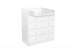 Комод Polini kids French 1580, Teddy, белый (мест 2)