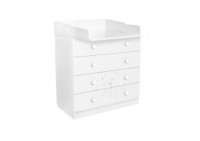 Комод Polini kids French 1580, Teddy, белый (мест 2)