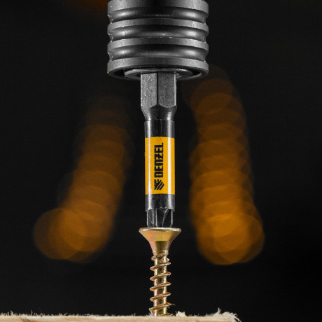 Набор бит комбинированный 3 шт., PZ1, PZ2, PZ3, 50 мм, сталь S2 Denzel