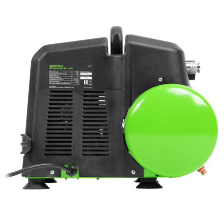 Компрессор воздушный безмаслянный BL 1100/6 1100Вт, ресивер 6 литров, 180 л/мин Сибртех