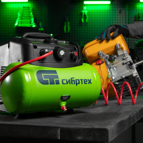 Компрессор воздушный безмаслянный BL 1100/6 1100Вт, ресивер 6 литров, 180 л/мин Сибртех