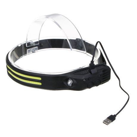 Фонарь налобный тм ЕРМАК, сенсорный, XPE+ COB, 6 режимов, 1200мАч, зарядка Type-C, 310х32 мм