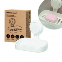 Мыльница настенная Нодрил на присоске, пластик, белая 75964 Master House