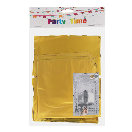 Набор для фотозоны тм Fntastic: занавес-фон 1x2 м, шарик, фольга, золото, серебро