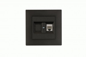 MAKEL Karea Rizz роз. СУ комп. CAT 5+гнездо ДЫМЧАТЫЙ 88050035