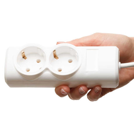 Удлинитель ПРЕМИУМ  2 гнезда  2 метра ПВС 3*0,75 с заземлением х30