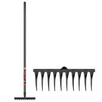 Грабли с черным черенком 10 зубьев FINLAND 1704-Ч