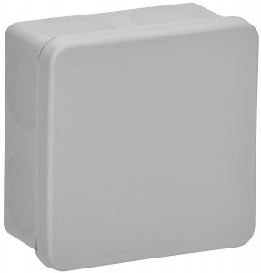 IEK коробка распред. двухкомпонентная ОУ 80х80х50 8вводов сераяIP67 КМ42435 UKO21-080-080-040-K41-66