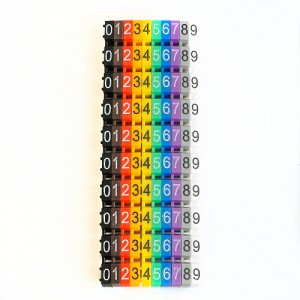 Stekker Маркер кабельный наборный "0-9" 4мм (100шт/упак - 10 отрез. по 10 шт) CBMR-MKN4 49398