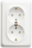 Systeme Electric Этюд роз. СУ 2 мест. бел. новый (пл.осн., земля, штор.) PC16-108B (10!)