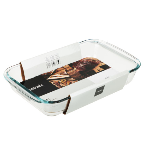 SATOSHI Форма для запекания жаропрочная прямоугольная, с ручками, стекло, 29,5х17,4х5см, 1,6л