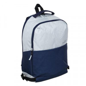 Рюкзак универсальный 39x34x15см, 2 отд., 3 карм., сетч.спинка, ручка, ПЭ под ткань, USB, белый/синий