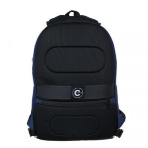 Рюкзак универсальный 39x34x15см, 2 отд., 3 карм., сетч.спинка, ручка, ПЭ под ткань, USB, белый/синий