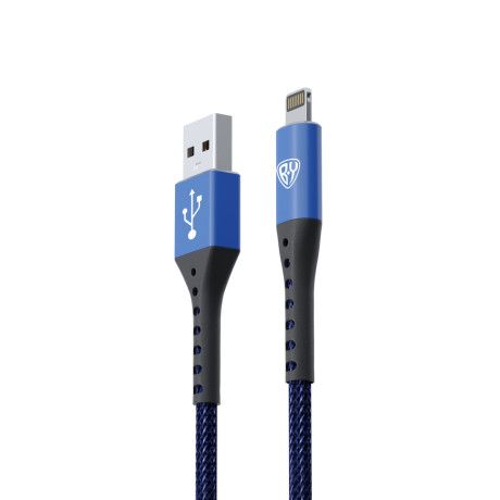 BY Кабель для зарядки Адреналин iP, 1м, 2.4А, Быстрая зарядка, синий