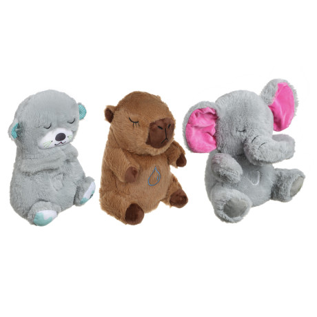 ИГРОЛЕНД Игрушка мягкая "Сплюша" в виде животного, 28 см, движ., свет, звук, ABS, полиэстер, 3хААА