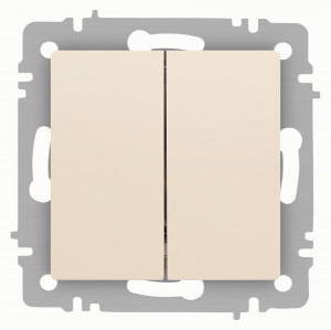 ЭРА Intro Accent мех. выкл. СУ 2 кл. 10А 250В, слоновая кость 6-104-02