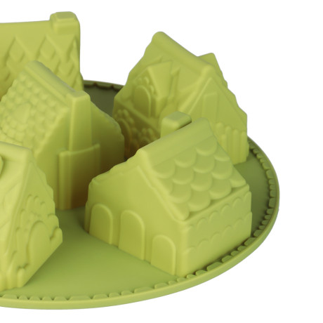 VETTA Форма для выпечки 6 ячеек 26х6см, "Домики", силикон, 3 цвета