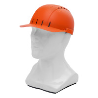 Каскетка защитная &quot;Стиль&quot;, пластиковая, оранжевая Сибртех