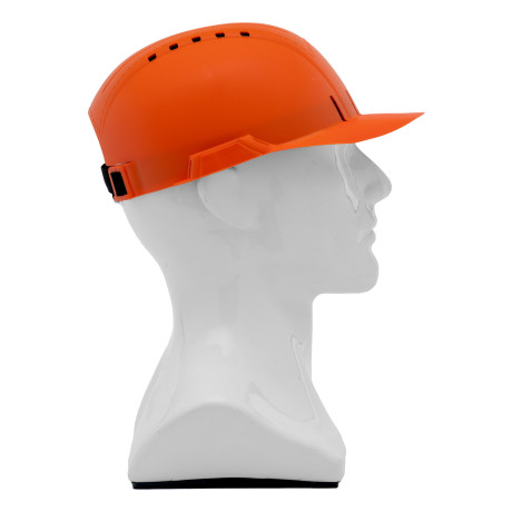Каскетка защитная "Стиль", пластиковая, оранжевая Сибртех