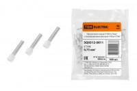 TDM наконечник-гильза штыревой втулочный изолир. НШВИ 0,75-8 Белый (уп.100шт цена за уп) SQ0512-0011