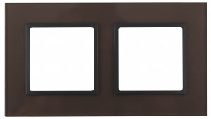 ЭРА 14 Elegance рамка СУ 2 мест.стекло, бронза+антр 14-5102-13 5275