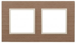 ЭРА 14 Elegance рамка СУ 2 мест.дерево, ясень+сл.кость 14-5302-07 6067