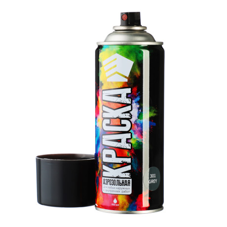 ЕРМАК Краска аэрозоль 400мл, серая (9001/301)