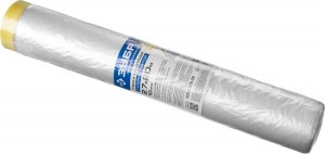 Пленка ЗУБР "ПРОФЕССИОНАЛ" защитная с клейкой лентой, HDPE, 10мкм, 2,7х20м