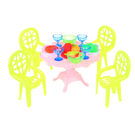 ИГРОЛЕНД Набор мебели и посуды для кукол, ABS, 12х12х9см