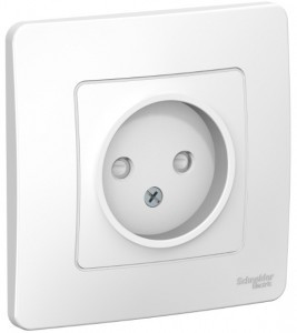 Systeme Electric BLANCA роз. СУ 1 мест. 16А бел. (пл.осн. штор.) BLNRS000111 (10!)