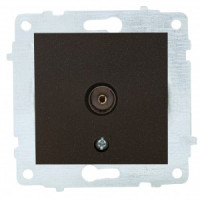 OVIVO мех. роз. СУ 1 мест. TV (проходная) черный металлик (ко всем рамкам) 600-000317-224