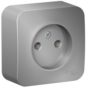 Systeme Electric BLANCA роз. ОУ 1 мест. 16А алюм. (пл.осн., изол.пл.) BLNRA000113 (18!)