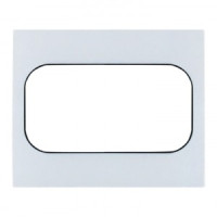 EKF Стокгольм рамка для розетки 2 мест. белая с линией цвета черный (PC) EYM-G-303-20