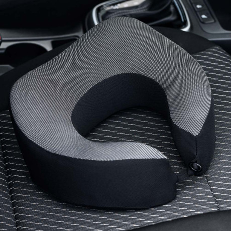 ЕРМАК Подушка для путешествий, u-образная, черная