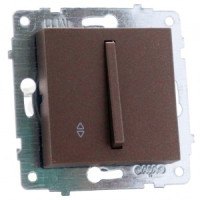 OVIVO мех. выкл. СУ 1 кл. 10А (узкая клавиша, проходной) мокка 610-000219-209
