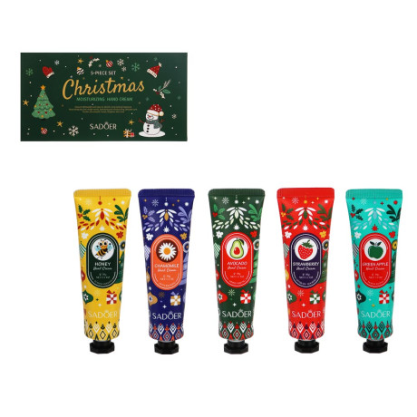 Набор увлажняющих кремов для рук 5 шт х 30 гр тм SADOER Merry Xmas, #2 подар.уп.