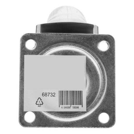 Колесо ПУ прозрачное поворотное d-50 мм, крепление платформенное Сибртех