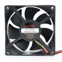 Вентилятор Gembird D8025SM-4, 80x80x25, втулка, 4 pin, провод 30 см, 18651