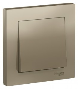 Systeme Electric AtlasDesign выкл. СУ 1 кл. шампань (пл.осн.) ATN000512 (10!)