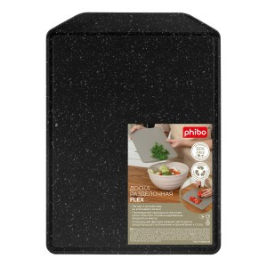 Доска разделочная "FLEX" 300х215 мм черный гранит 433210750 Бытпласт