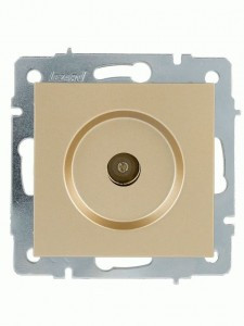 Lezard VESNA мех. роз. TV СУ 1 мест. (RG6 проход) (корп. ABS) золото 742-3688-129