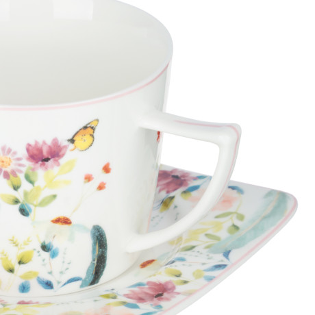 Набор чайный 2 пр., 250мл, MILLIMI, Цветы, фарфор
