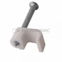 REXANT скоба плоская с гвоздем пластик. 4х2 мм (упак. 20 шт.)  (10!) 07-4204-20