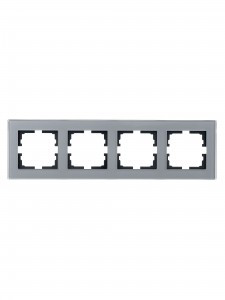 Lezard VESNA рамка акрил СУ 4 мест., гориз., асфальт матовый 742-M6980-149